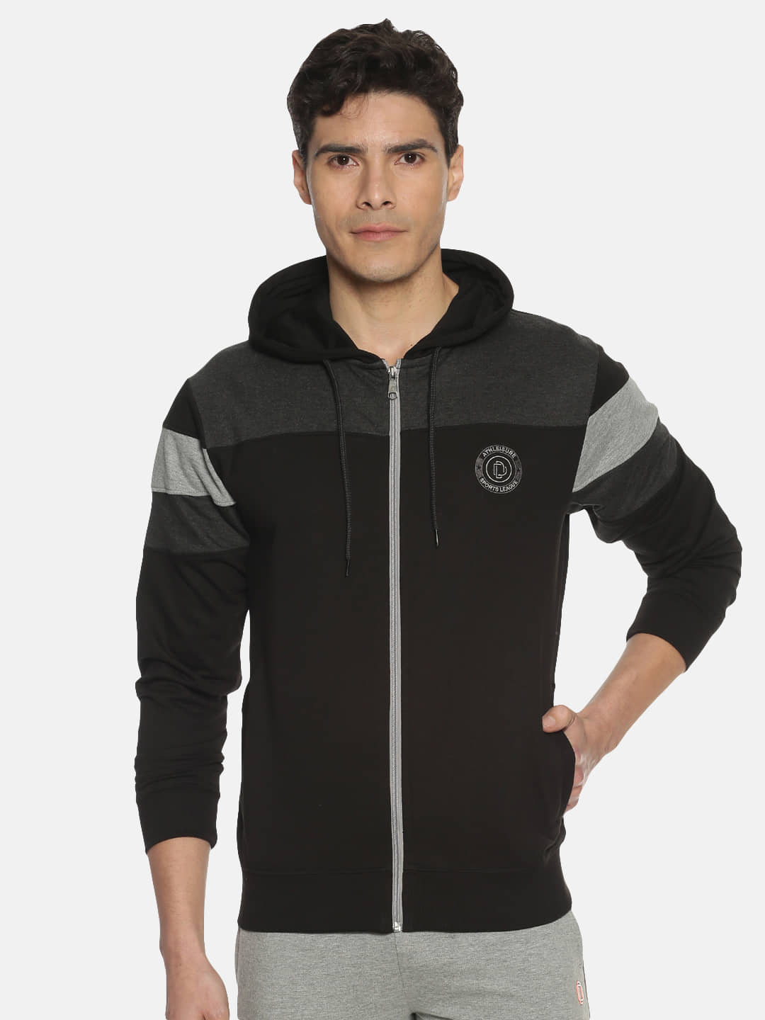 Dollar Cotton Blend Hooded Men's Sweatshirt - Black ( Pack of 1 )