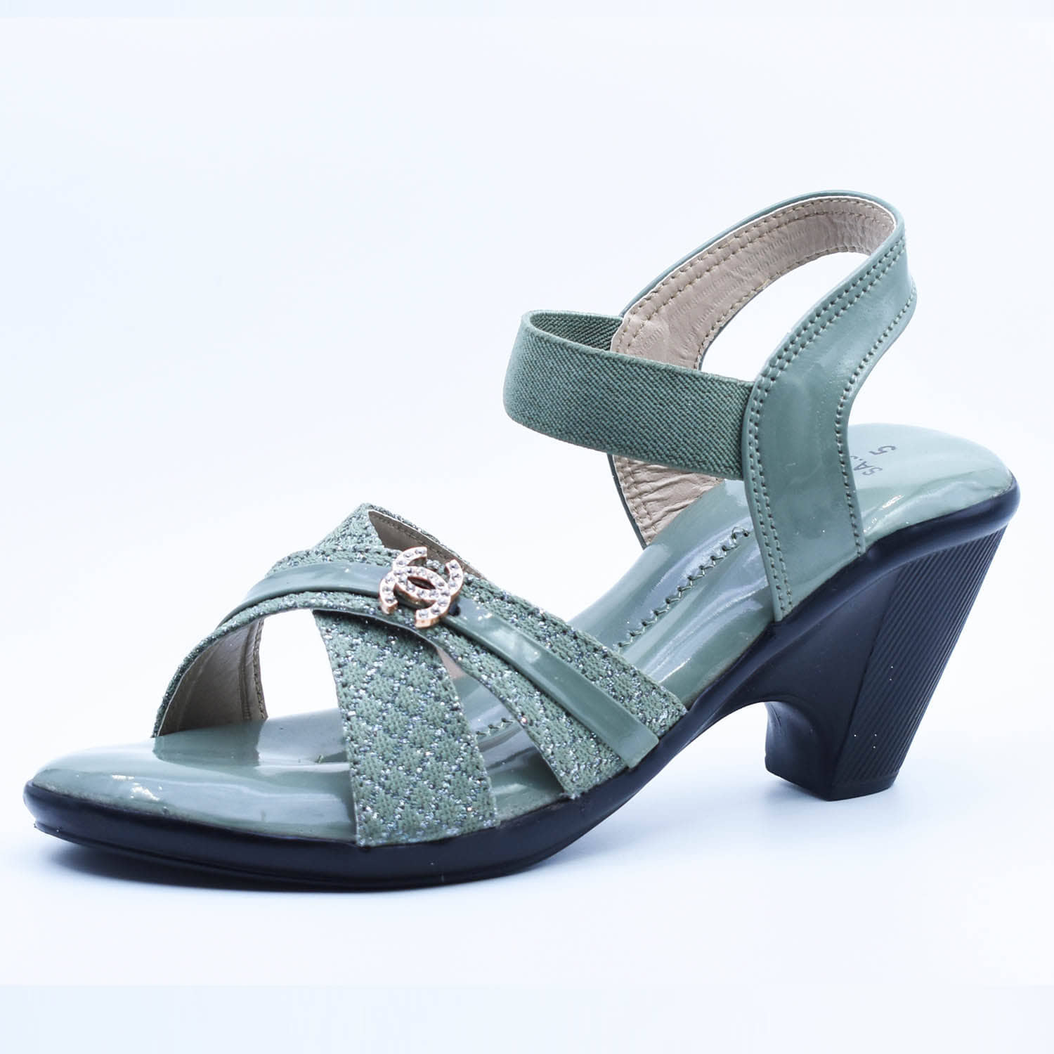 Dream Makers - Green Women's Sandal Heels - Heels | Buy online on ZillyBuy