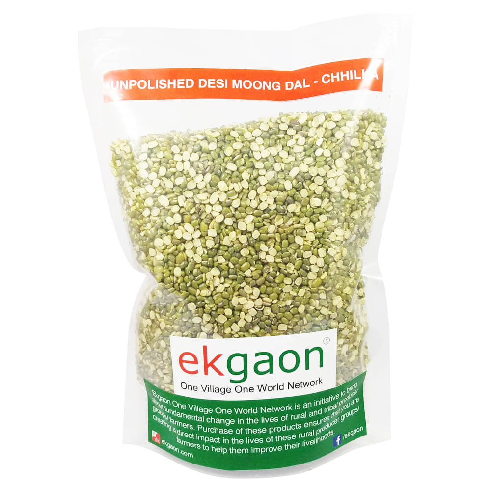 Ekgaon Unpolished Desi Moong Dal - Chhilka 950 gm Ekgaon Unpolished Desi Moong Dal - Chhilka 950 gm