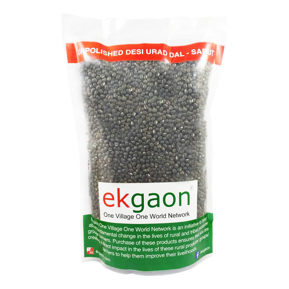 Ekgaon Unpolished Desi Urad Dal - Sabut 950 gm Ekgaon Unpolished Desi Urad Dal - Sabut 950 gm