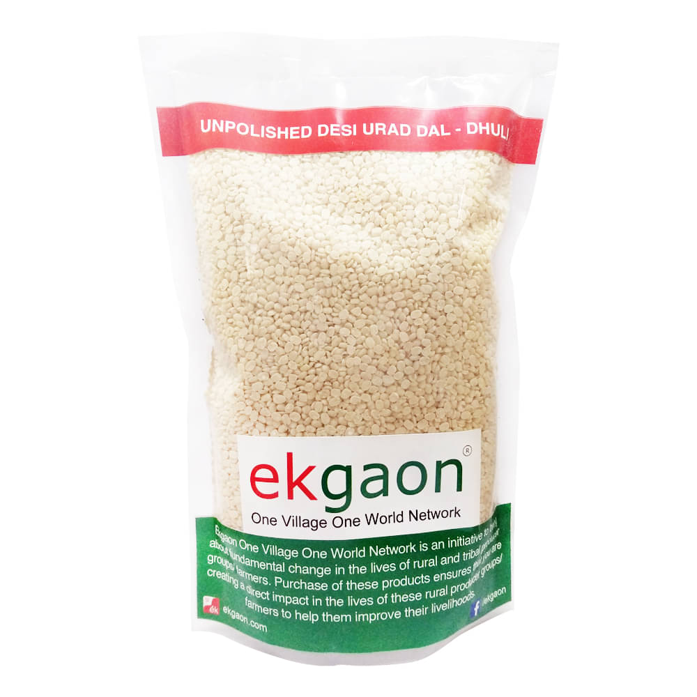 Ekgaon Unpolished Desi Urad Dal - Dhuli 950 gm Ekgaon Unpolished Desi Urad Dal - Dhuli 950 gm