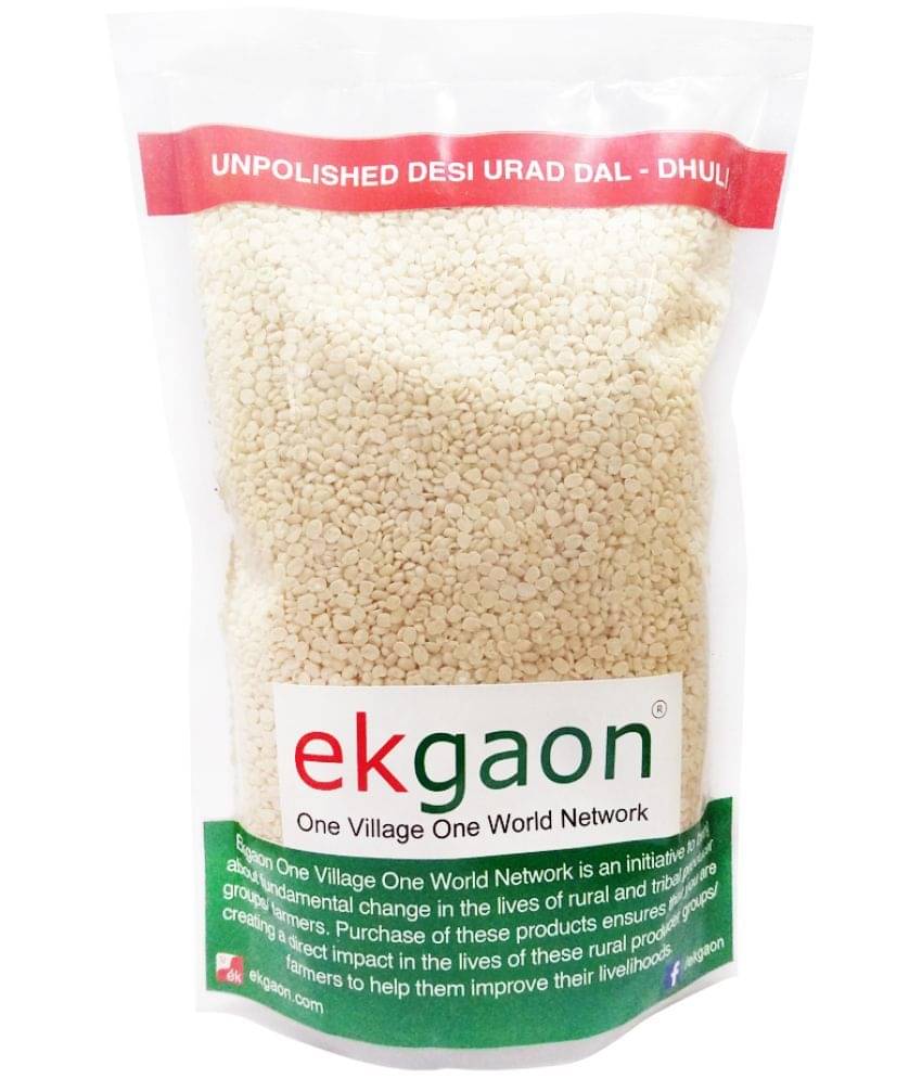 Ekgaon Unpolished Desi Urad Dal - Dhuli 450 gm Ekgaon Unpolished Desi Urad Dal - Dhuli 450 gm