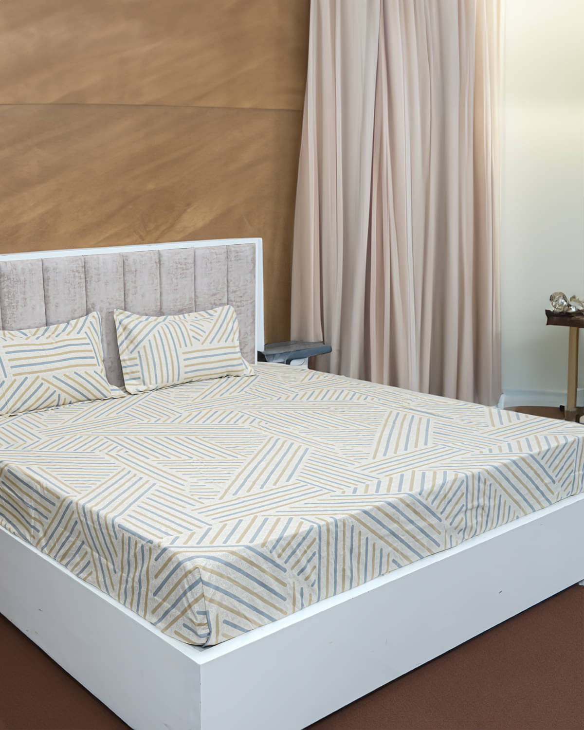     			BELLA TRUE Microfiber Double Bedsheet ( Beige )