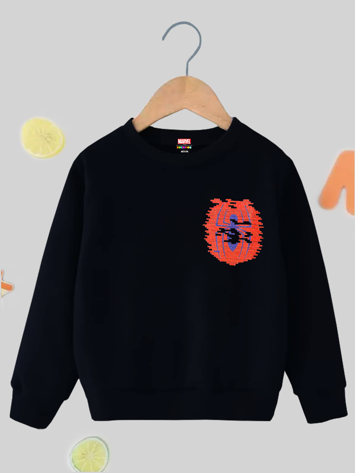 Kuchipoo Pack of 1 Boys Fleece Sweatshirt ( Black )