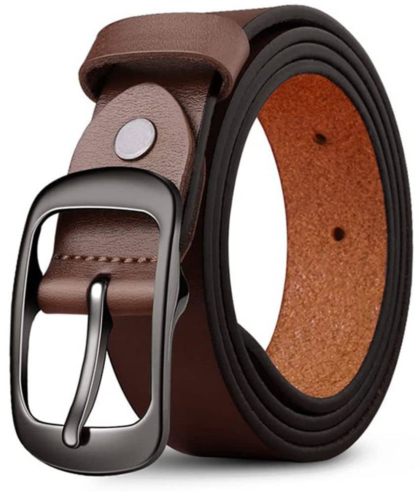 Loopa - Brown Leather Men's Formal Belt ( Pack of 1 )
