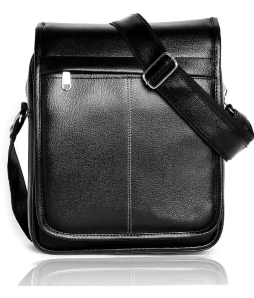 Raylan Black Solid Messenger Bag - Handbags | Buy online on ZillyBuy
