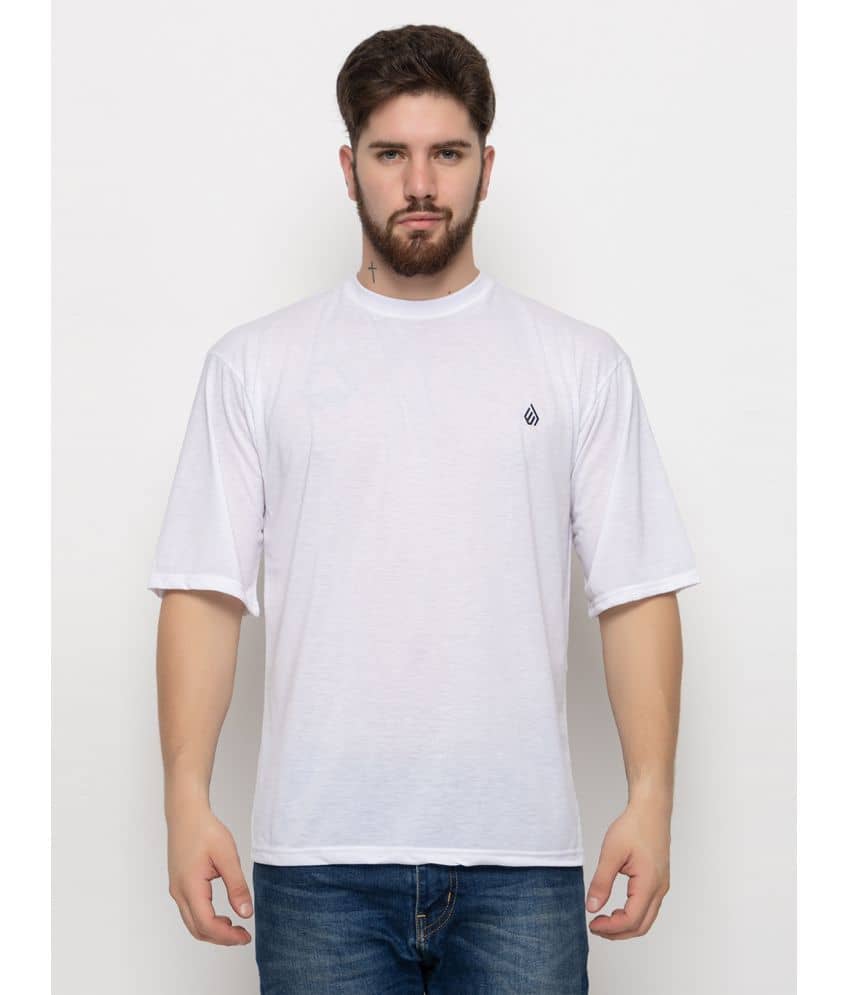 ZEBULUN Pack of 1 Cotton Blend Regular Fit Men's T-Shirt ( White )