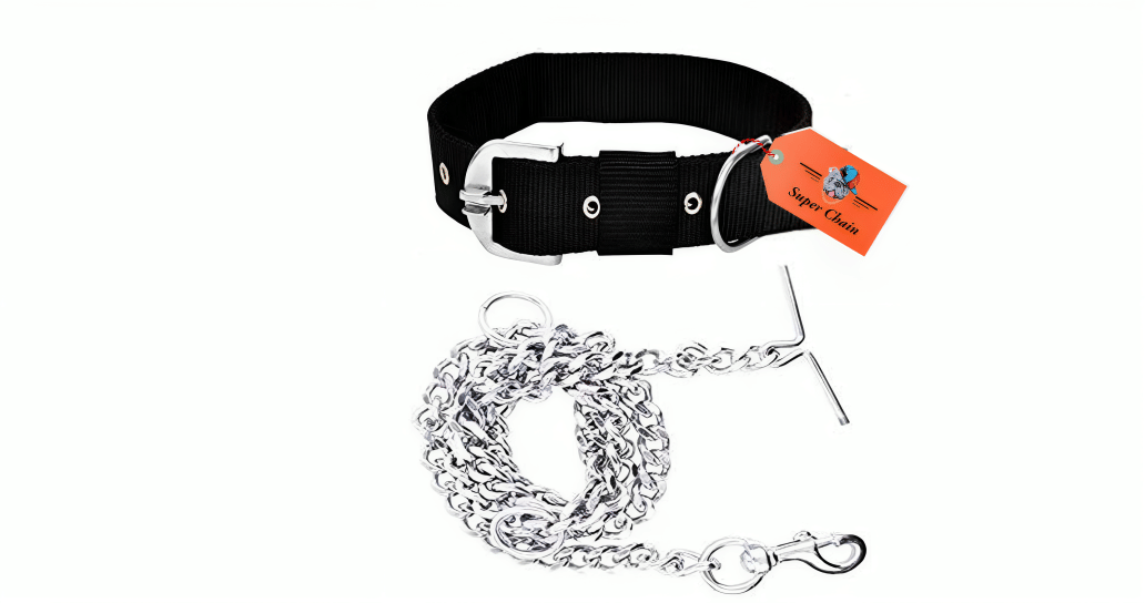 super chain - Black Combo (Collar Belt and Leash) ( Small ) super chain - Black Combo (Collar Belt and Leash) ( Small )
