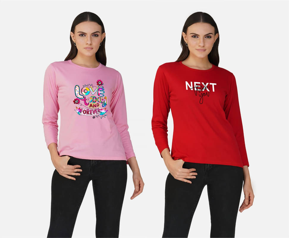     			CHOZI Women Cotton Blend Printed Regular Fit Round Neck T-Shirt ( Multi Color )