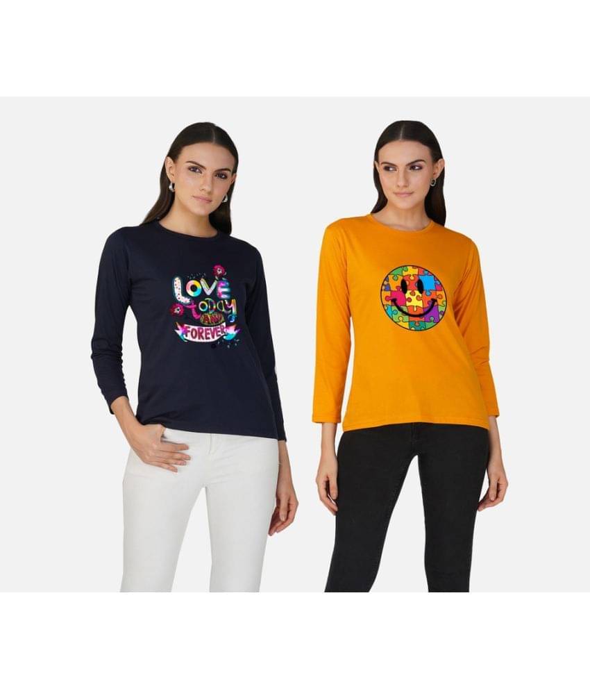 CHOZI Women Cotton Printed Regular Fit Round Neck T-Shirt ( Multi Color ) CHOZI Women Cotton Printed Regular Fit Round Neck T-Shirt ( Multi Color )