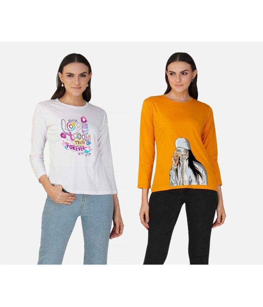 CHOZI Women Cotton Printed Regular Fit Round Neck T-Shirt ( Multi Color ) CHOZI Women Cotton Printed Regular Fit Round Neck T-Shirt ( Multi Color )