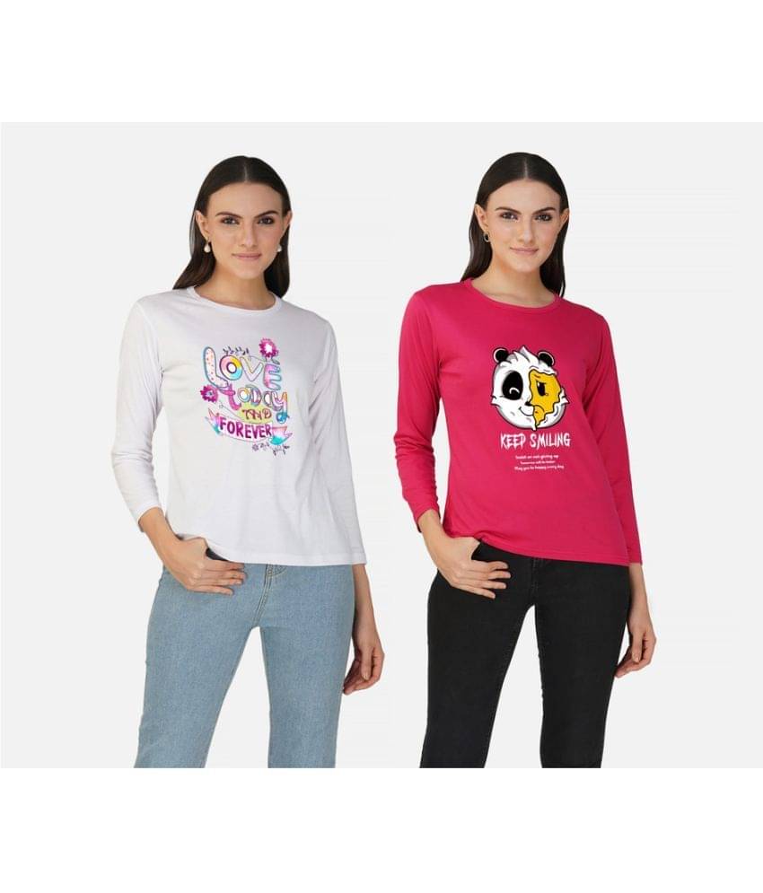 CHOZI Women Cotton Printed Regular Fit Round Neck T-Shirt ( Multi Color ) CHOZI Women Cotton Printed Regular Fit Round Neck T-Shirt ( Multi Color )