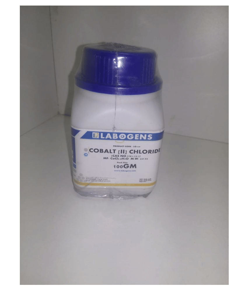     			COBALT (II) CHLORIDE (hexahydrate)100GM (CAS NO.7791-13-1)