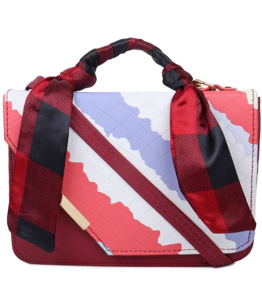     			Cherry Tree Maroon Faux Leather Crossbody