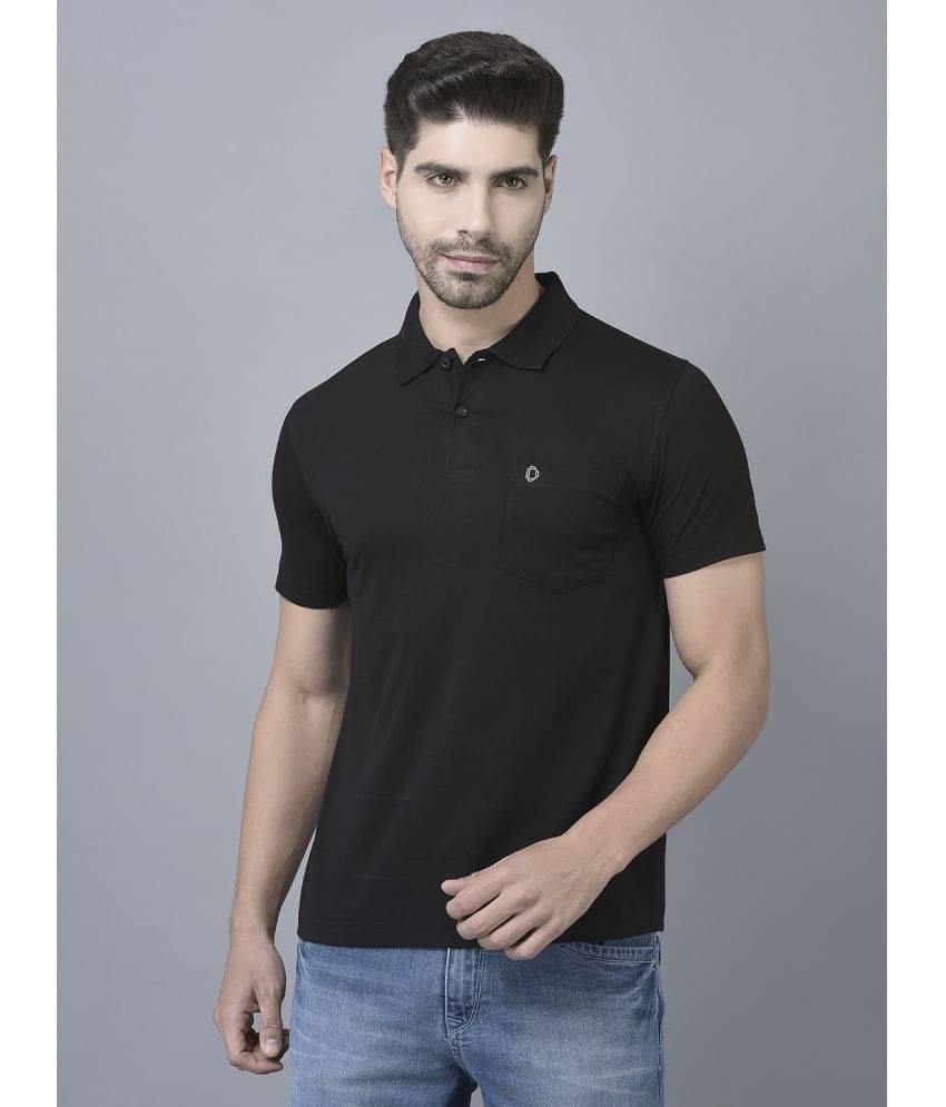 Dollar Cotton Blend Regular Fit Solid Half Sleeves Men's Polo T Shirt - Black ( Pack of 1 ) Dollar Cotton Blend Regular Fit Solid Half Sleeves Men's Polo T Shirt - Black ( Pack of 1 )