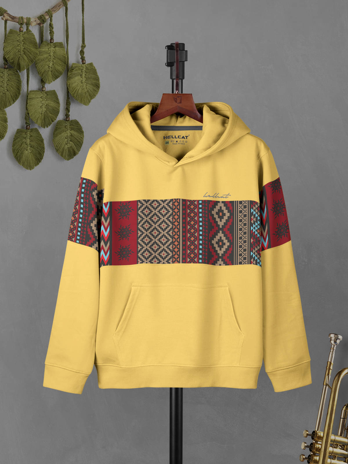     			HELLCAT Pack of 1 Boys Cotton Blend Sweatshirt ( Mustard )