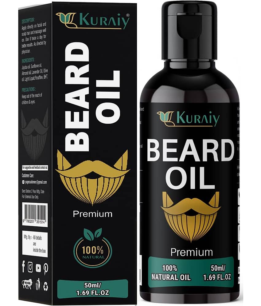 KURAIY Beard Growth Oil 100% Natural Beard Growth Oil Products For Men - Beard Care and Tools | Buy online on ZillyBuy