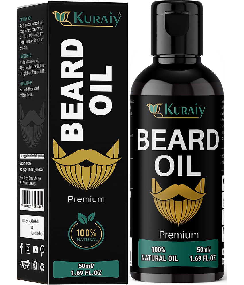 KURAIY Beard Growth Essential Oil For Men Beard Care Hair Growth Beard Care PACK OF 1 - Beard Care and Tools | Buy online on ZillyBuy