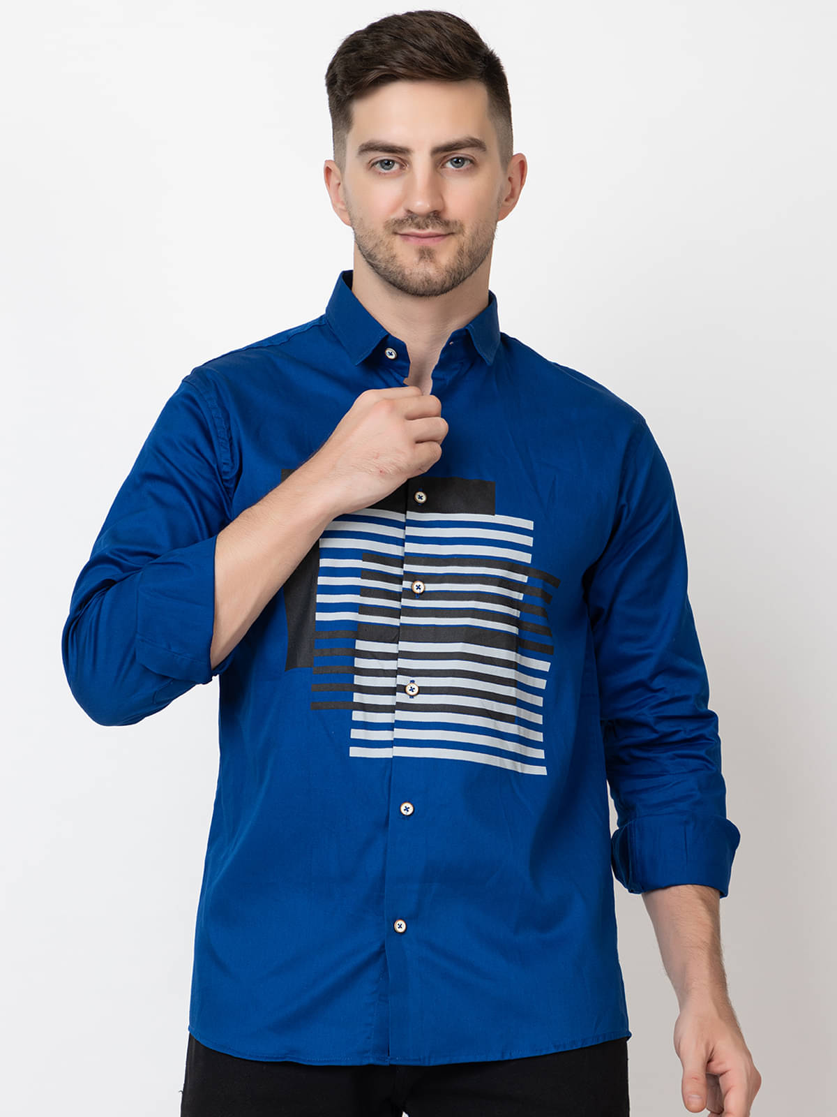     			MODERNITY 100% Cotton Regular Fit Striped Full Sleeves Men's Casual Shirt - Multicolor ( Pack of 1 )