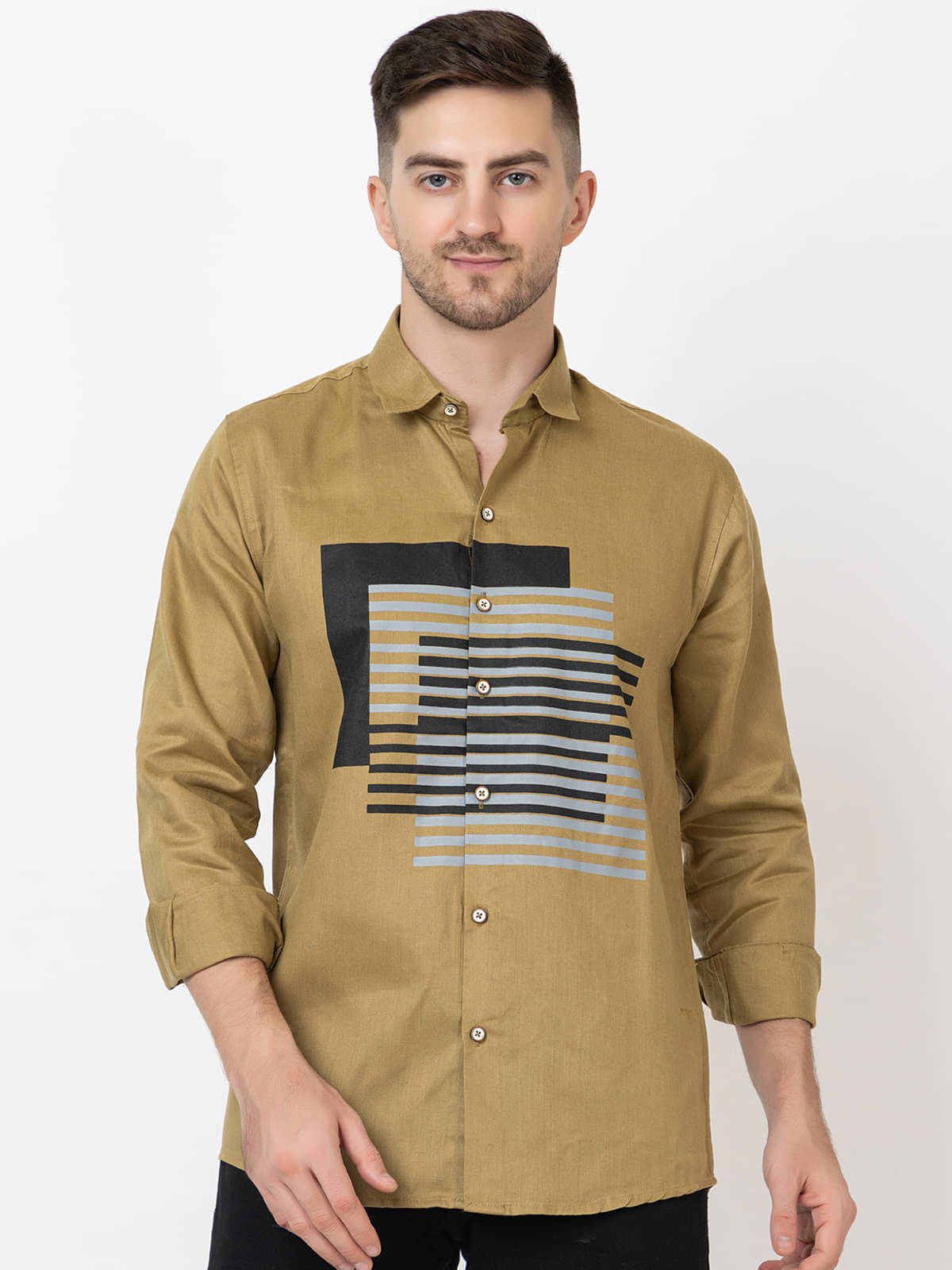 MODERNITY 100% Cotton Regular Fit Printed Full Sleeves Men's Casual Shirt - Camel ( Pack of 1 ) MODERNITY 100% Cotton Regular Fit Printed Full Sleeves Men's Casual Shirt - Camel ( Pack of 1 )