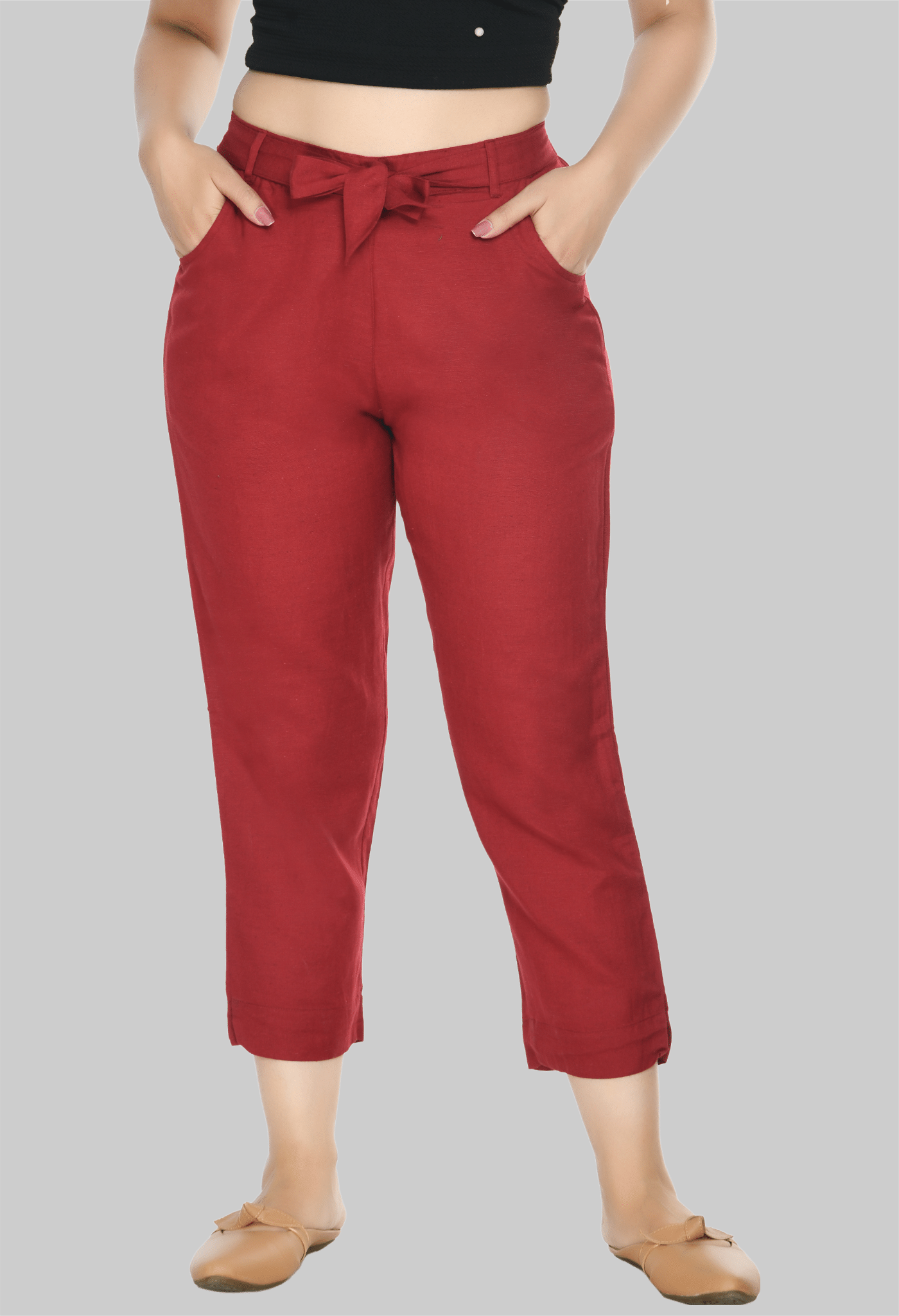     			PREEGO - Maroon Rayon Regular Women's Casual Pants ( Pack of 1 )