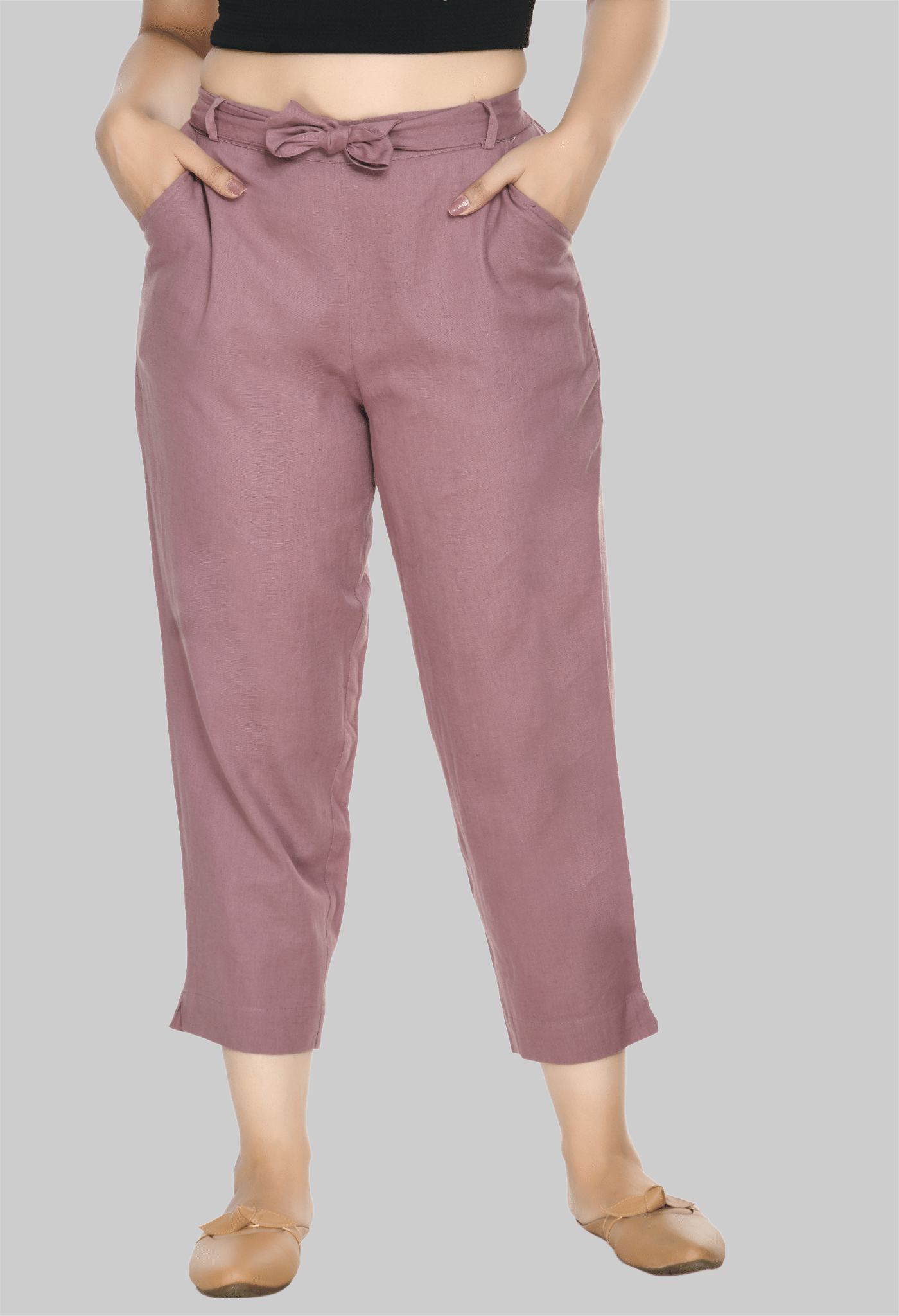     			PREEGO - Peach Rayon Regular Women's Casual Pants ( Pack of 1 )