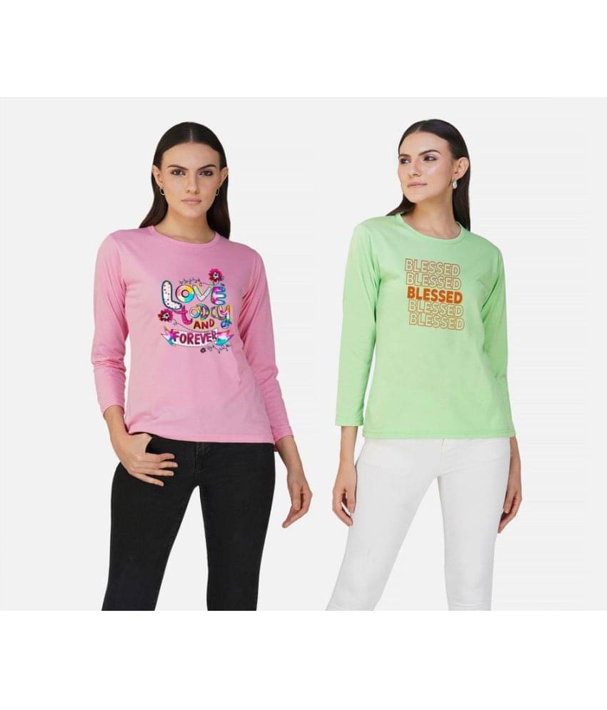 CHOZI Women Cotton Blend Printed Regular Fit Round Neck T-Shirt ( Multi Color ) CHOZI Women Cotton Blend Printed Regular Fit Round Neck T-Shirt ( Multi Color )