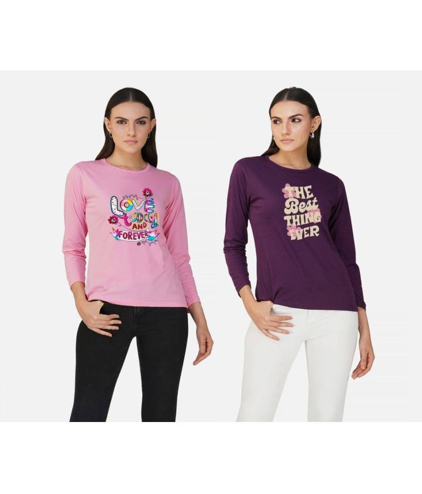 CHOZI Women Cotton Blend Printed Regular Fit Round Neck T-Shirt ( Multi Color ) CHOZI Women Cotton Blend Printed Regular Fit Round Neck T-Shirt ( Multi Color )