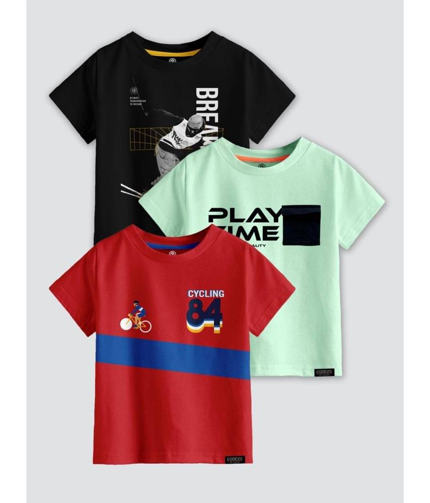    			CODEZ Pack of 1 Boys Cotton Blend T-Shirt ( Multi Color )