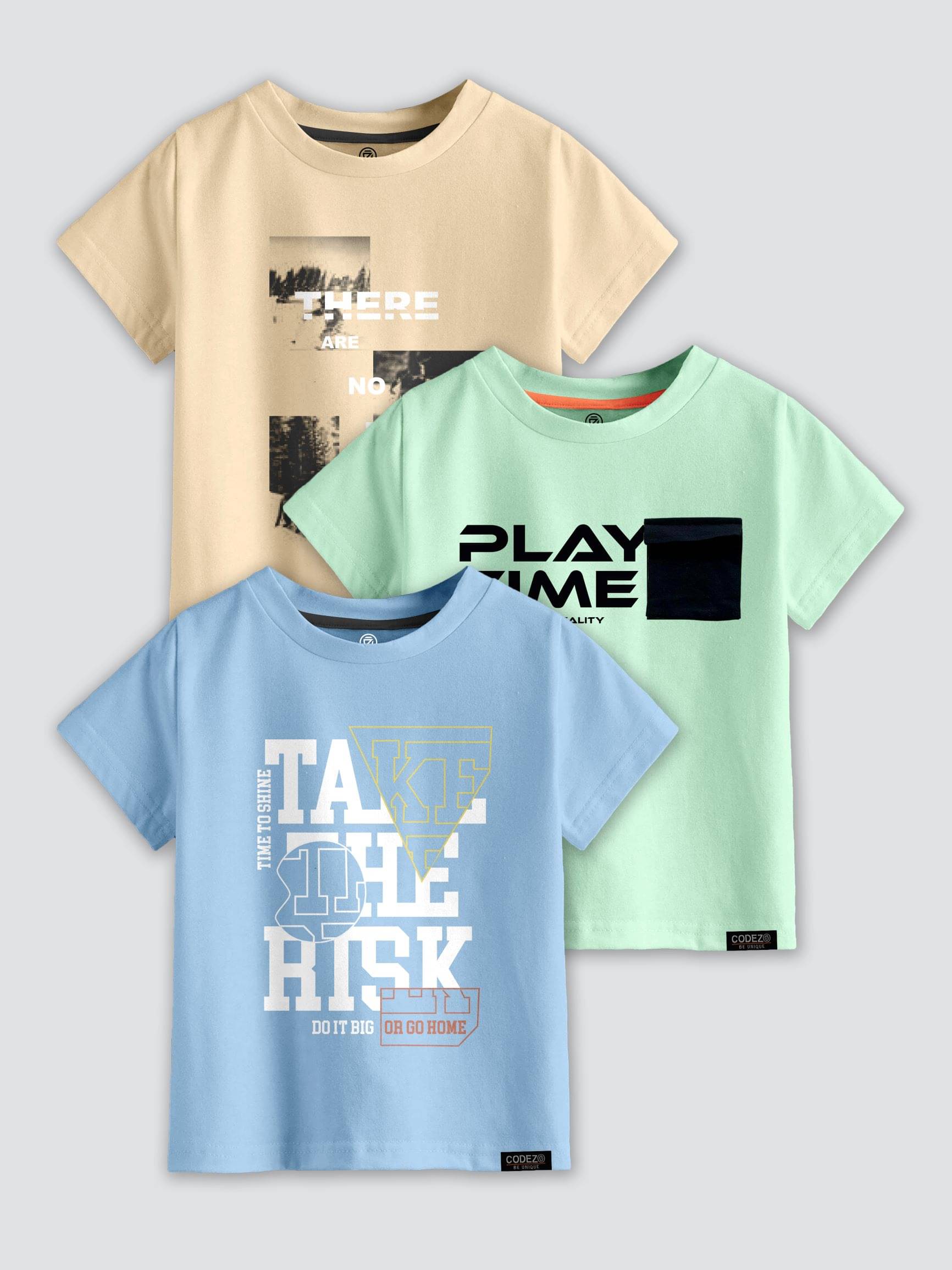     			CODEZ Pack of 1 Boys Cotton Blend T-Shirt ( Multi Color )