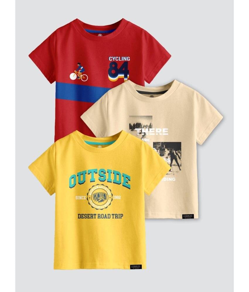     			CODEZ Pack of 1 Baby Boys Cotton Blend Polo T-Shirt ( Multi Color )