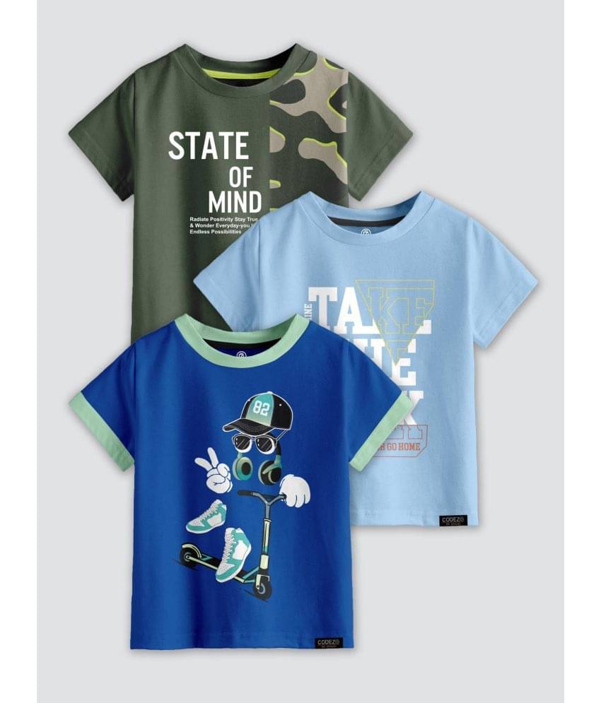     			CODEZ Pack of 4 Boys Cotton Blend T-Shirt ( Multi Color )