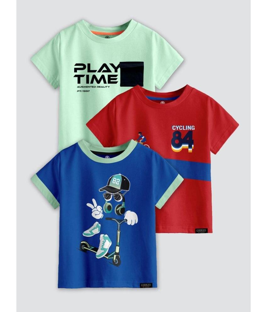     			CODEZ Pack of 5 Boys Cotton Blend T-Shirt ( Multi Color )