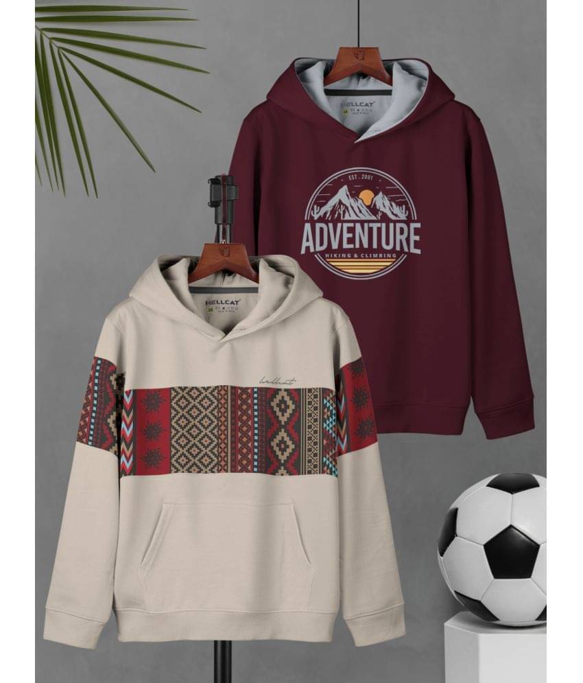     			HELLCAT Pack of 2 Boys Cotton Blend Sweatshirt ( Beige )