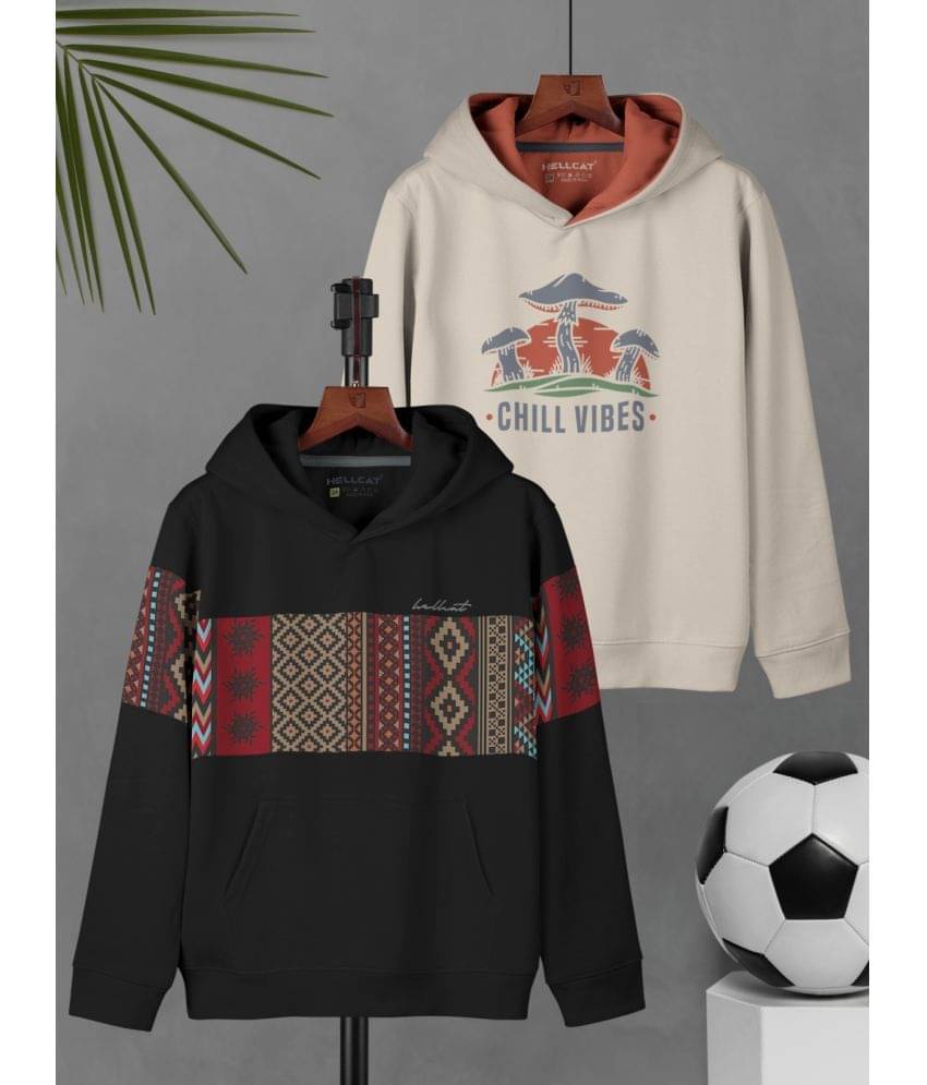     			HELLCAT Pack of 2 Boys Cotton Blend Sweatshirt ( Black )