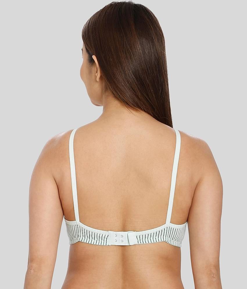 ILRASO Cotton Non Padded Women's T-Shirt Bra ( Green )