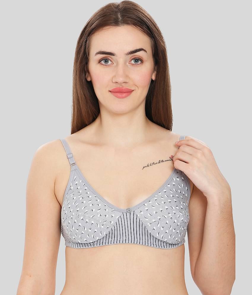 ILRASO Cotton Non Padded Women's T-Shirt Bra ( Green )