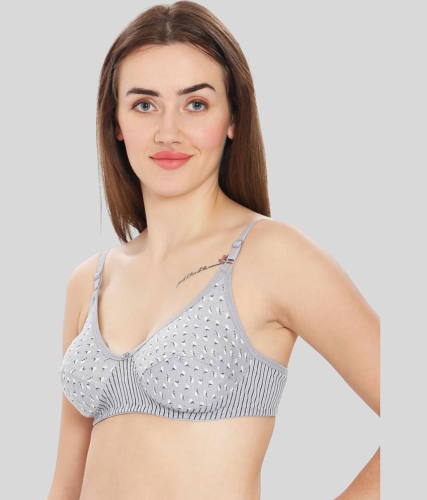 ILRASO Cotton Non Padded Women's T-Shirt Bra ( Green )