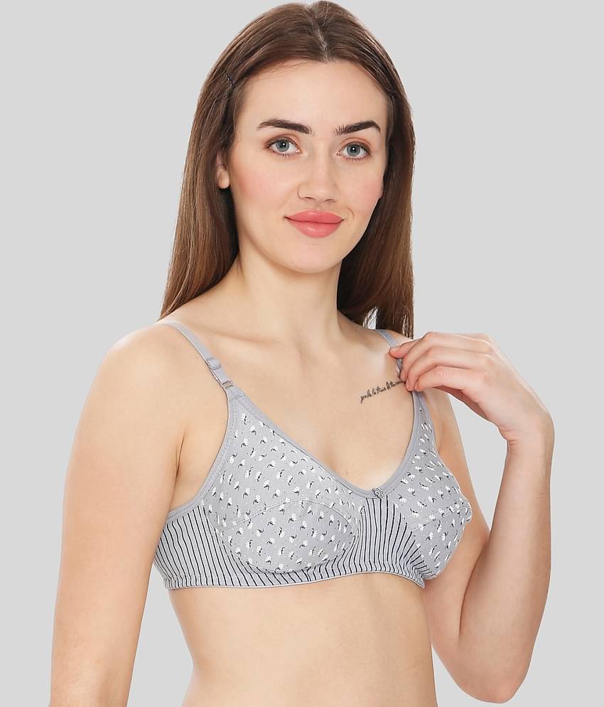 ILRASO Cotton Non Padded Women's T-Shirt Bra ( Green )