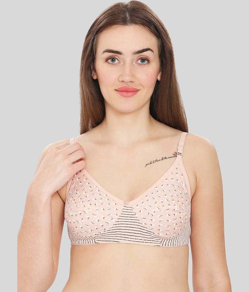 ILRASO Cotton Non Padded Women's T-Shirt Bra ( Green )