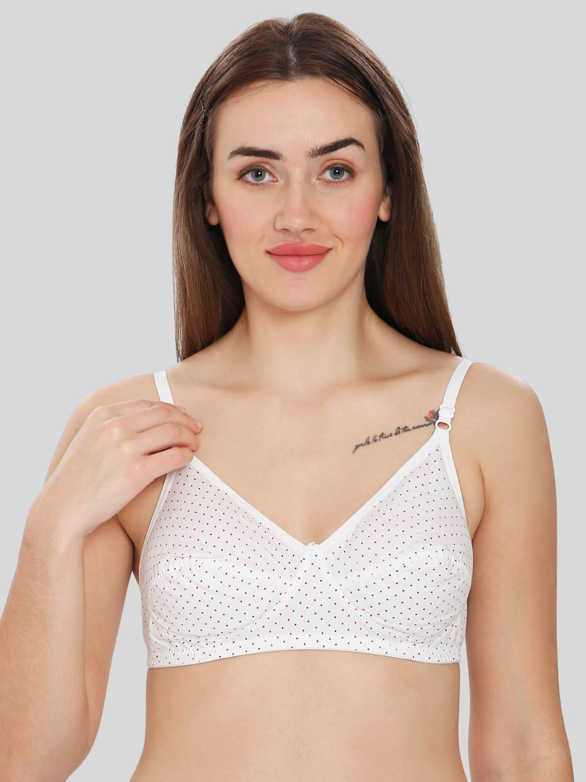 ILRASO Cotton Blend Non Padded Women's T-Shirt Bra ( White )