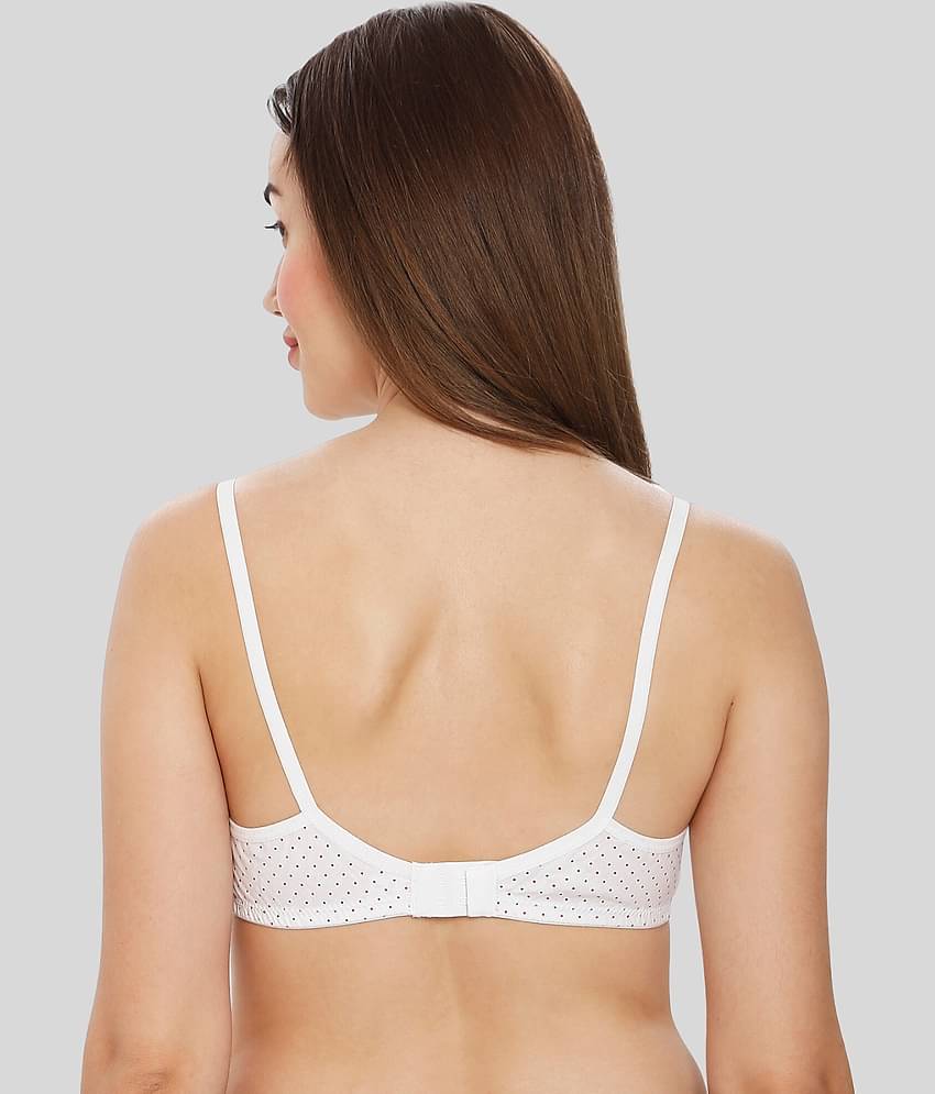 ILRASO Cotton Blend Non Padded Women's T-Shirt Bra ( White )