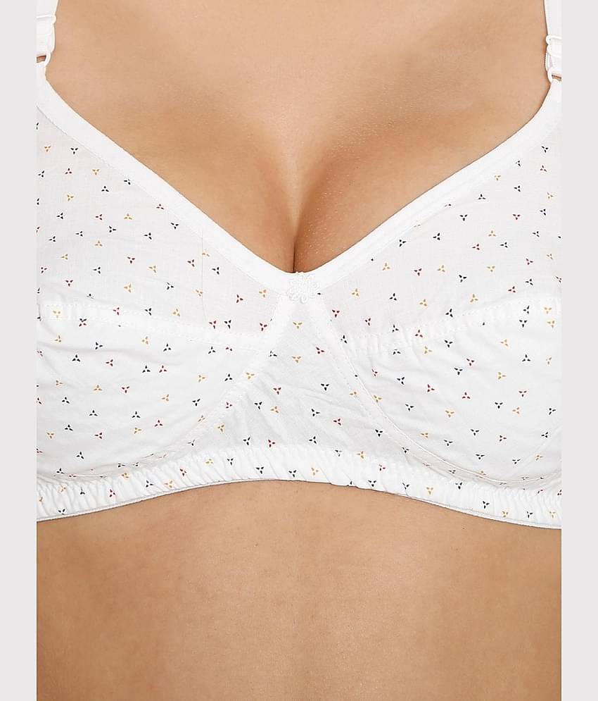 ILRASO Cotton Non Padded Women's T-Shirt Bra ( White )