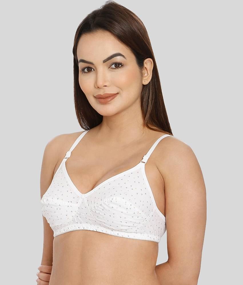 ILRASO Cotton Non Padded Women's T-Shirt Bra ( White )