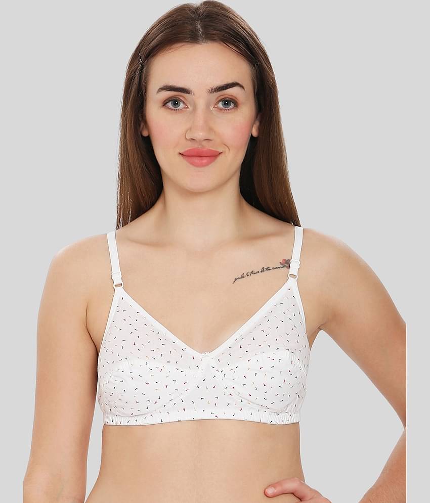 ILRASO Cotton Non Padded Women's T-Shirt Bra ( White )