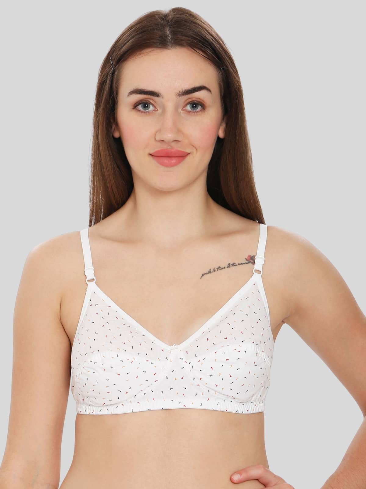 ILRASO Cotton Non Padded Women's T-Shirt Bra ( White )