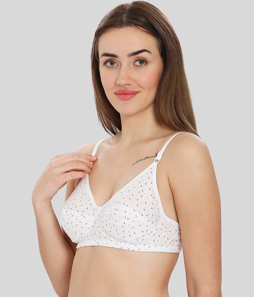 ILRASO Cotton Non Padded Women's T-Shirt Bra ( White )