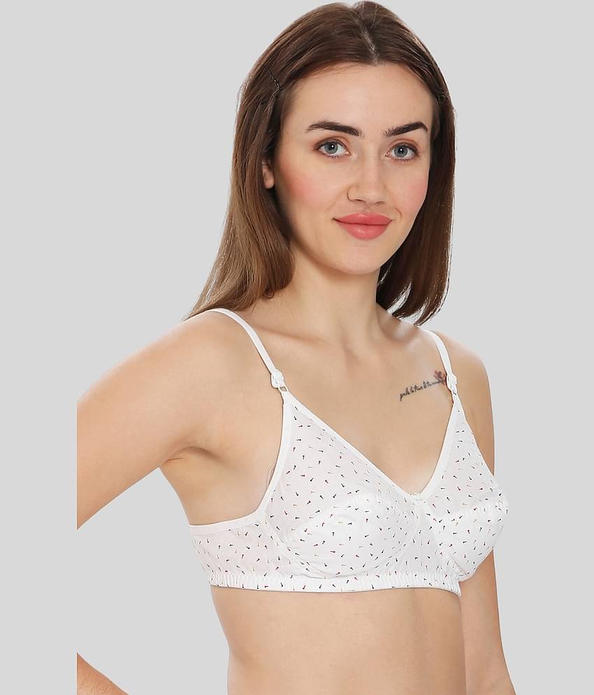 ILRASO Cotton Non Padded Women's T-Shirt Bra ( White )