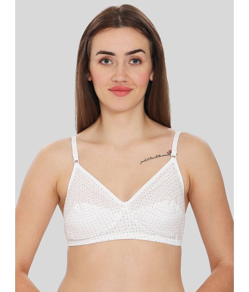 ILRASO Cotton Non Padded Women's T-Shirt Bra ( White )