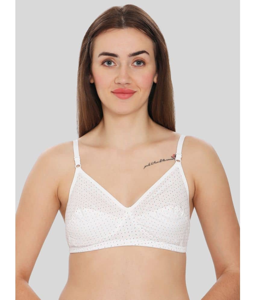 ILRASO Cotton Non Padded Women's T-Shirt Bra ( White )